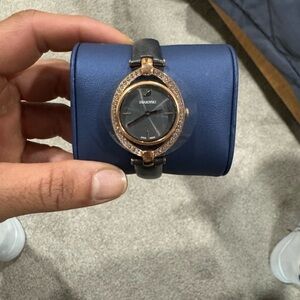 Swarovski Black and Gold Timepiece